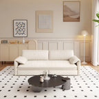 3-in-1 Schlafsofa mit Seitenstauraum, 66 Queen Ausziehsofa, Samt-Schlafsofa
