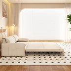 3-in-1 Schlafsofa mit Seitenstauraum, 66 Queen Ausziehsofa, Samt-Schlafsofa