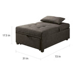Modernes konvertierbares Tufting-Futonsofa aus Stoff