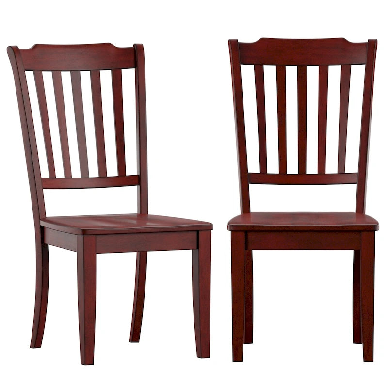 Slat Back Wood Dining Chairs