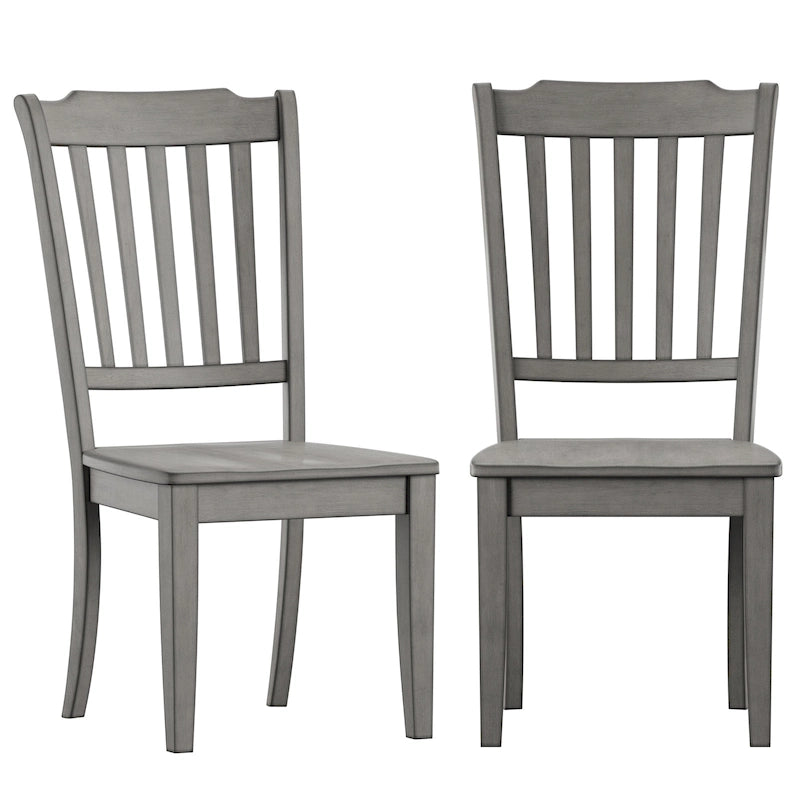 Slat Back Wood Dining Chairs