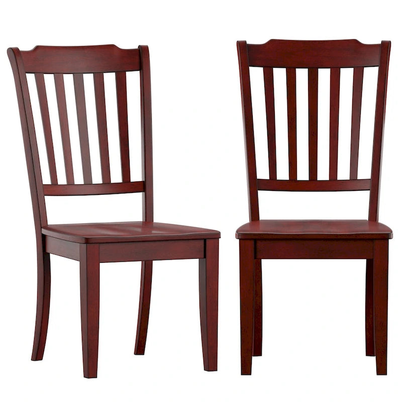 Slat Back Wood Dining Chairs