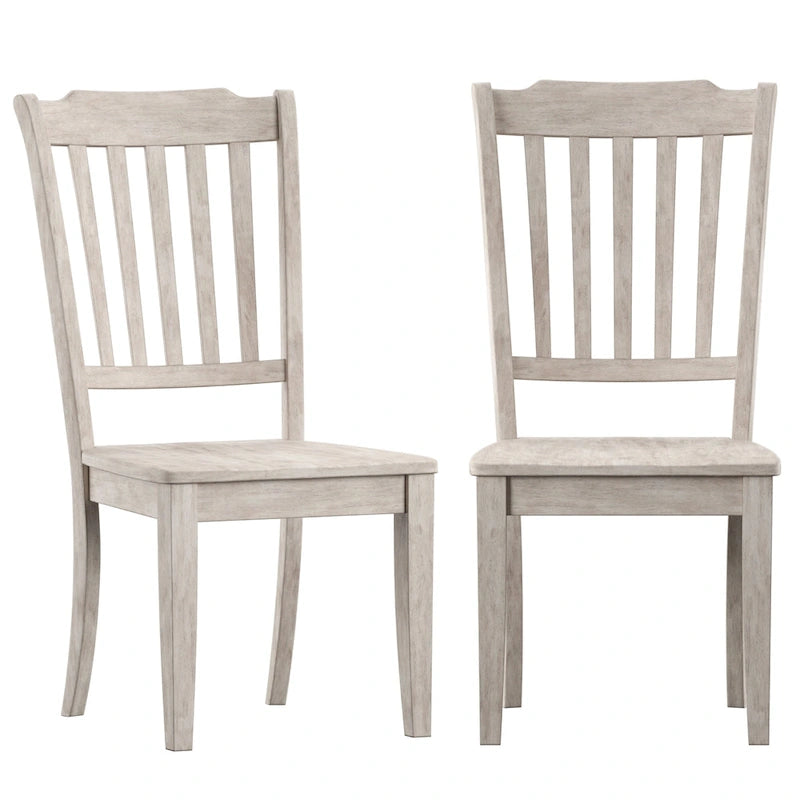 Slat Back Wood Dining Chairs