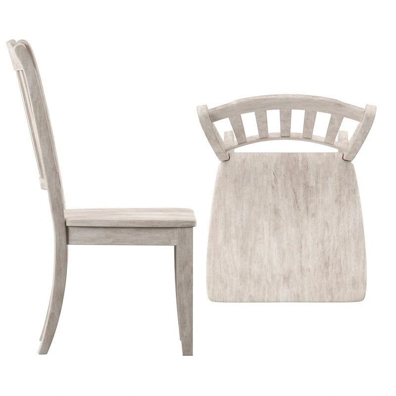 Slat Back Wood Dining Chairs