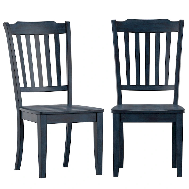 Slat Back Wood Dining Chairs