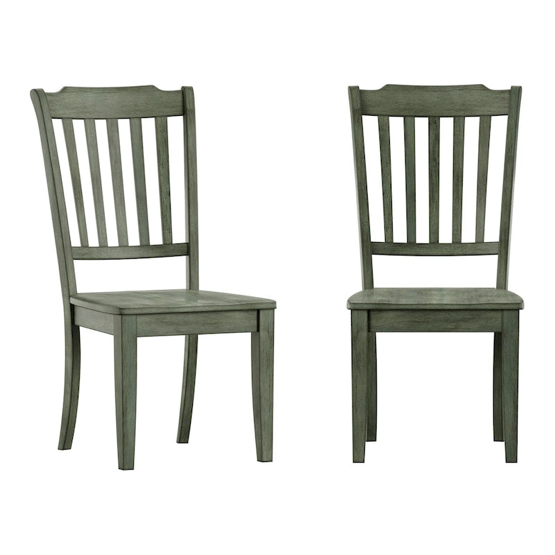 Slat Back Wood Dining Chairs