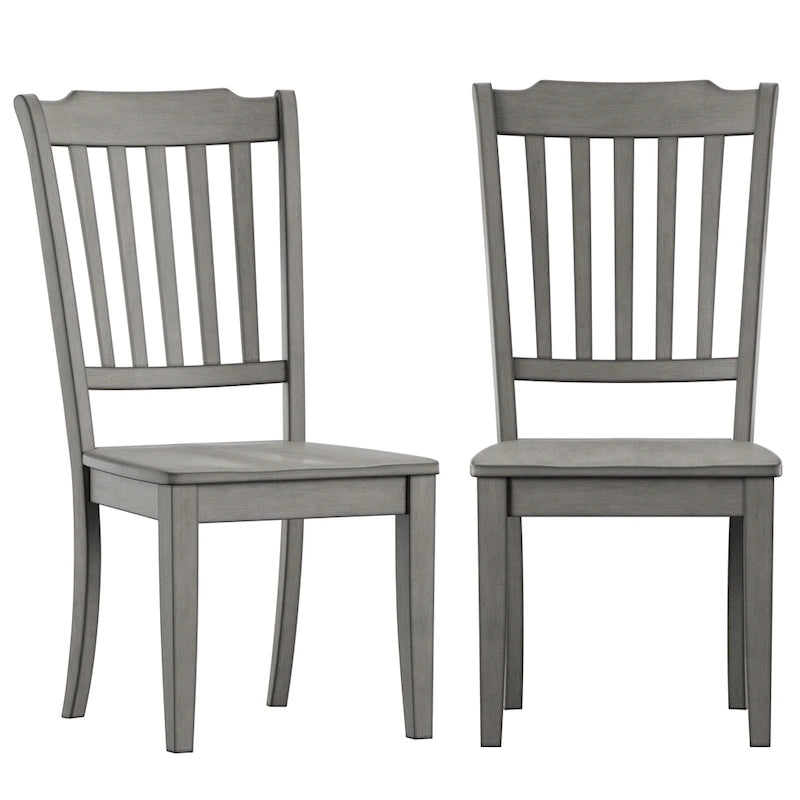 Slat Back Wood Dining Chairs
