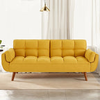 75.39 Schlafsofa, ausklappbares Schlafsofa mit Kissen, faltbares Zweiersofa für das Wohnzimmer