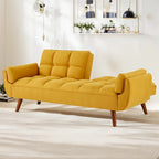 75.39 Schlafsofa, ausklappbares Schlafsofa mit Kissen, faltbares Zweiersofa für das Wohnzimmer