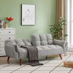75.39 Schlafsofa, ausklappbares Schlafsofa mit Kissen, faltbares Zweiersofa für das Wohnzimmer