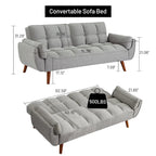 75.39 Schlafsofa, ausklappbares Schlafsofa mit Kissen, faltbares Zweiersofa für das Wohnzimmer