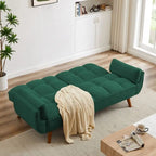 75.39 Schlafsofa, ausklappbares Schlafsofa mit Kissen, faltbares Zweiersofa für das Wohnzimmer