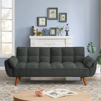 75.39 Schlafsofa, ausklappbares Schlafsofa mit Kissen, faltbares Zweiersofa für das Wohnzimmer