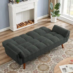 75.39 Schlafsofa, ausklappbares Schlafsofa mit Kissen, faltbares Zweiersofa für das Wohnzimmer