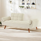 75.39 Schlafsofa, ausklappbares Schlafsofa mit Kissen, faltbares Zweiersofa für das Wohnzimmer