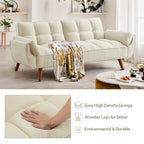 75.39 Schlafsofa, ausklappbares Schlafsofa mit Kissen, faltbares Zweiersofa für das Wohnzimmer