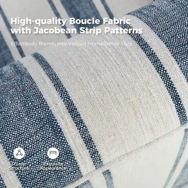 Traditional Swivel Armchair with Jacobean Strip Pattern