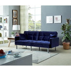 75,6 cm Samt Schlafsofa Futon Zweiersofa
