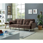 75,6 cm Samt Schlafsofa Futon Zweiersofa