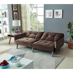 75,6 cm Samt Schlafsofa Futon Zweiersofa