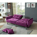 75,6 cm Samt Schlafsofa Futon Zweiersofa