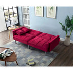 75,6 cm Samt Schlafsofa Futon Zweiersofa