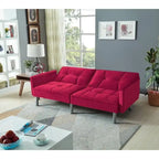 75,6 cm Samt Schlafsofa Futon Zweiersofa