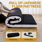 Roll-Up-Boden-Futon im japanischen Stil mit Aufbewahrungstasche