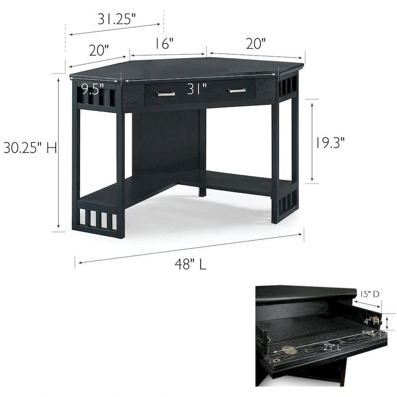 Mission Corner Writing Desk