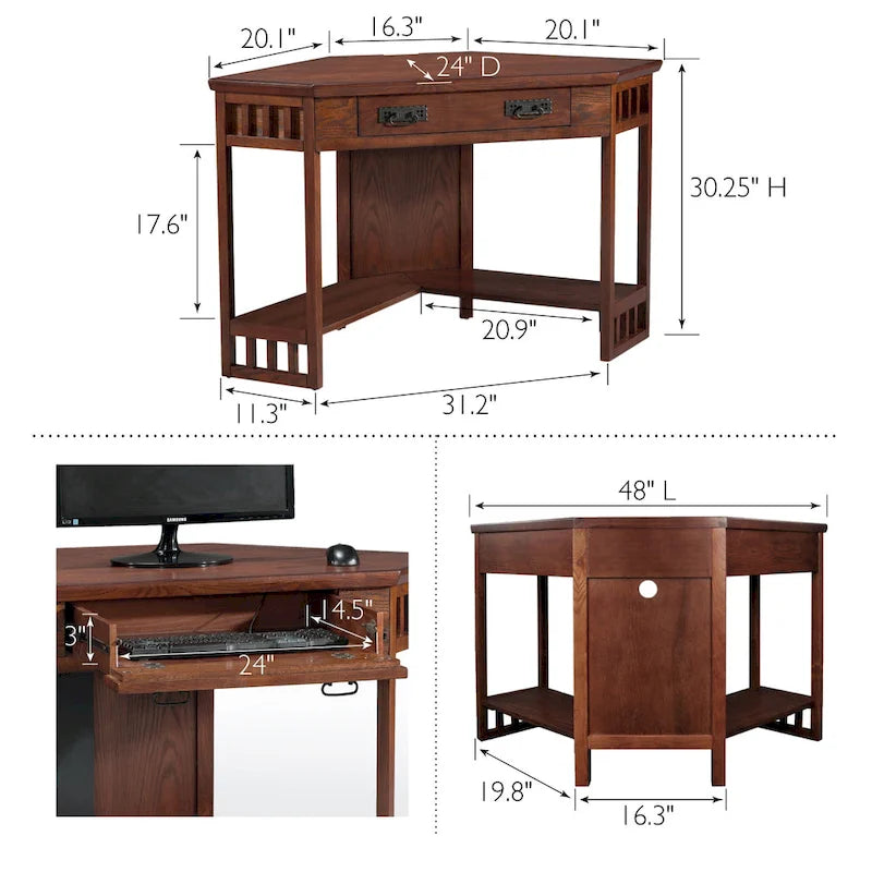 Mission Corner Writing Desk
