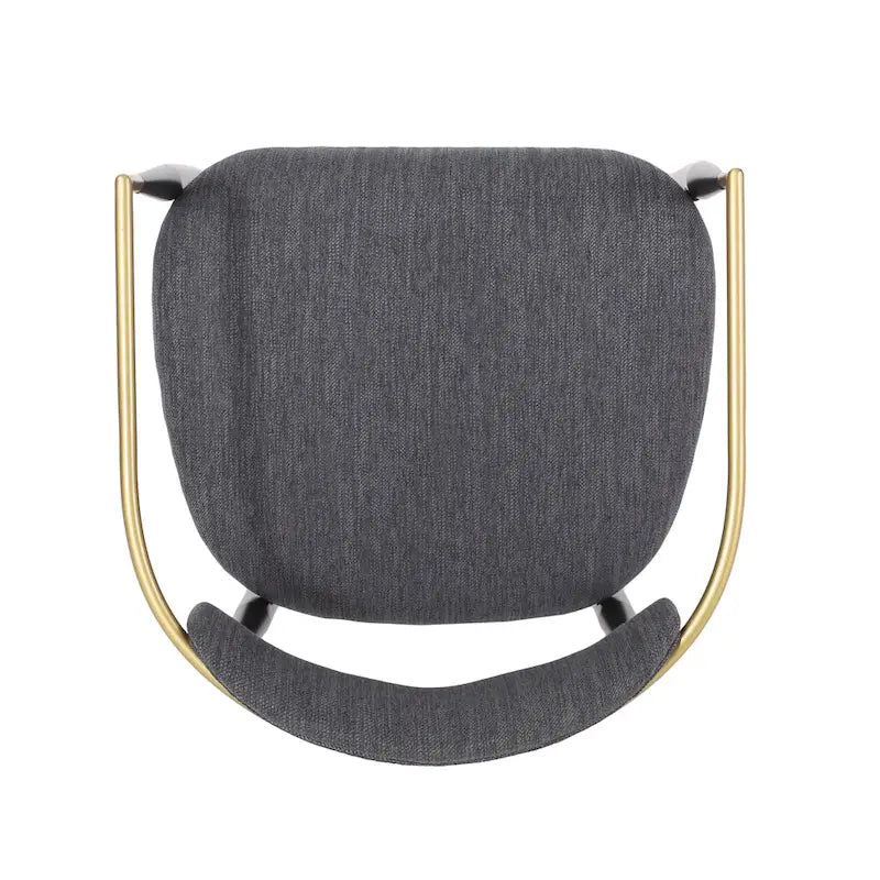 Modern Industrial Upholstered Dining Chairs with Iron Frame