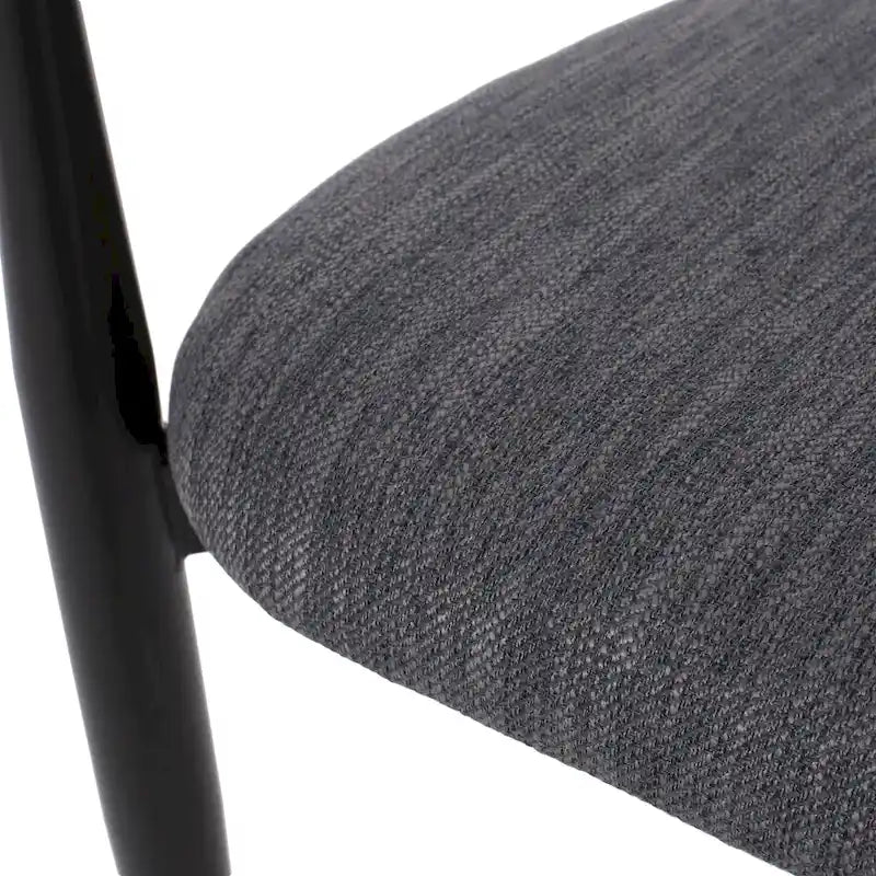 Modern Industrial Upholstered Dining Chairs with Iron Frame