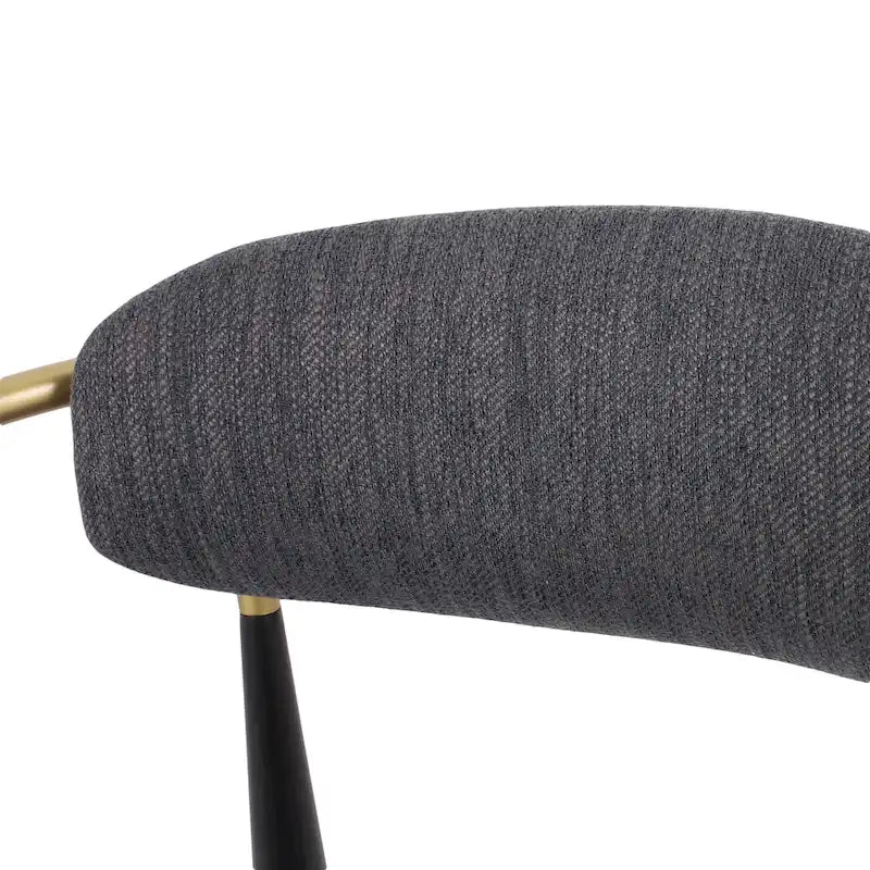 Modern Industrial Upholstered Dining Chairs with Iron Frame