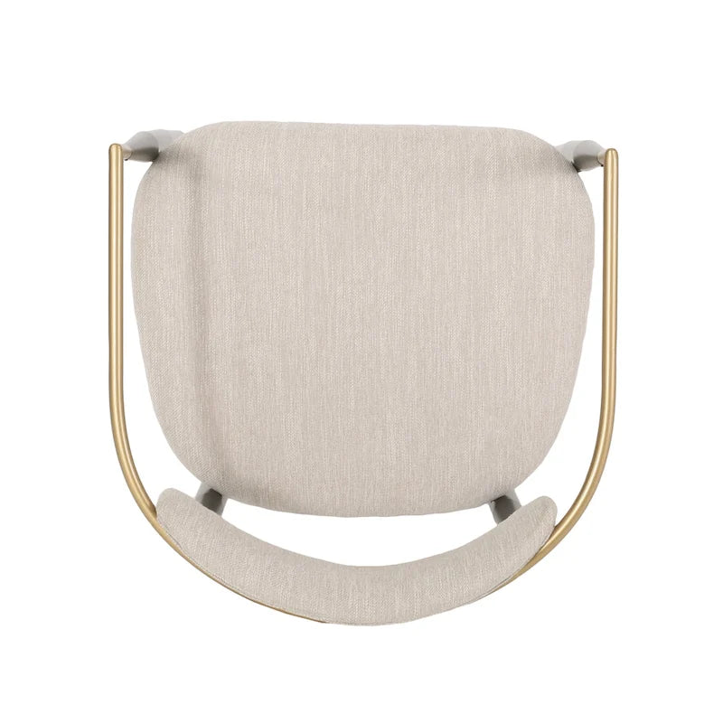 Modern Industrial Upholstered Dining Chairs with Iron Frame