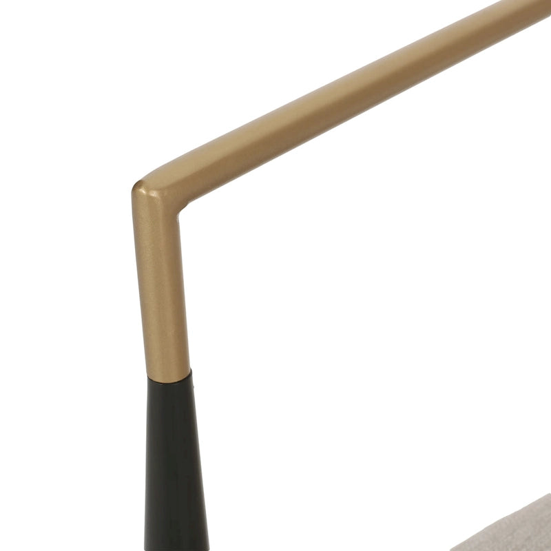 Modern Industrial Upholstered Dining Chairs with Iron Frame