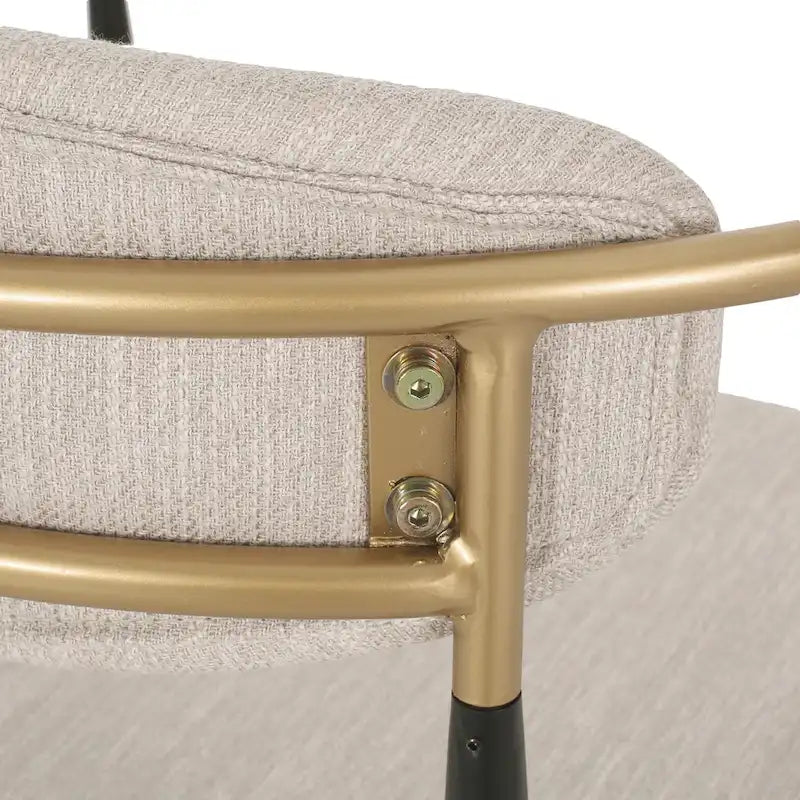 Modern Industrial Upholstered Dining Chairs with Iron Frame