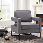 Moderner Akzentsessel mit Armlehnen, Loungesessel im Mid-Century-Stil für das Wohnzimmer, gepolstert
