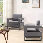 Moderner Akzentsessel mit Armlehnen, Loungesessel im Mid-Century-Stil für das Wohnzimmer, gepolstert