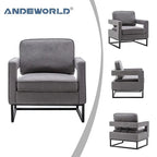 Moderner Akzentsessel mit Armlehnen, Loungesessel im Mid-Century-Stil für das Wohnzimmer, gepolstert