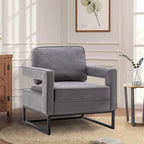 Moderner Akzentsessel mit Armlehnen, Loungesessel im Mid-Century-Stil für das Wohnzimmer, gepolstert