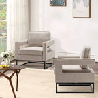 Moderner Akzentsessel mit Armlehnen, Loungesessel im Mid-Century-Stil für das Wohnzimmer, gepolstert