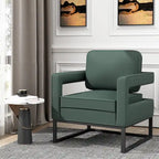 Moderner Akzentsessel mit Armlehnen, Loungesessel im Mid-Century-Stil für das Wohnzimmer, gepolstert