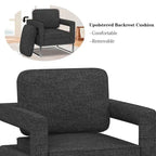 Moderner Akzentsessel mit Armlehnen, Loungesessel im Mid-Century-Stil für das Wohnzimmer, gepolstert