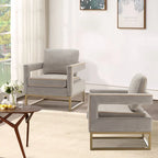 Moderner Akzentsessel mit Armlehnen, Loungesessel im Mid-Century-Stil für das Wohnzimmer, gepolstert