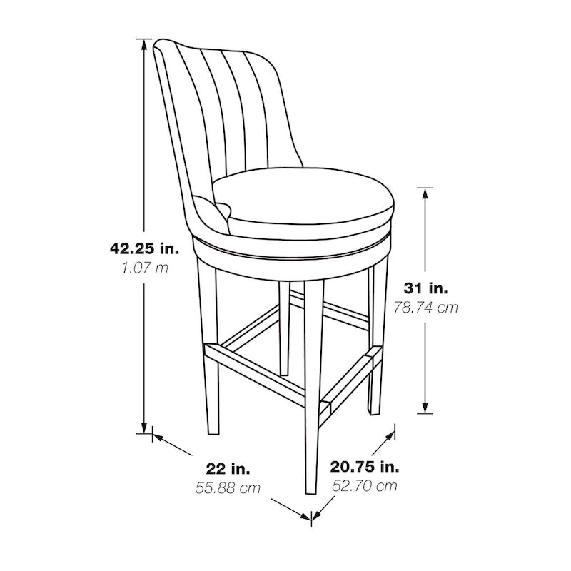 2-Pack Swivel Barstool
