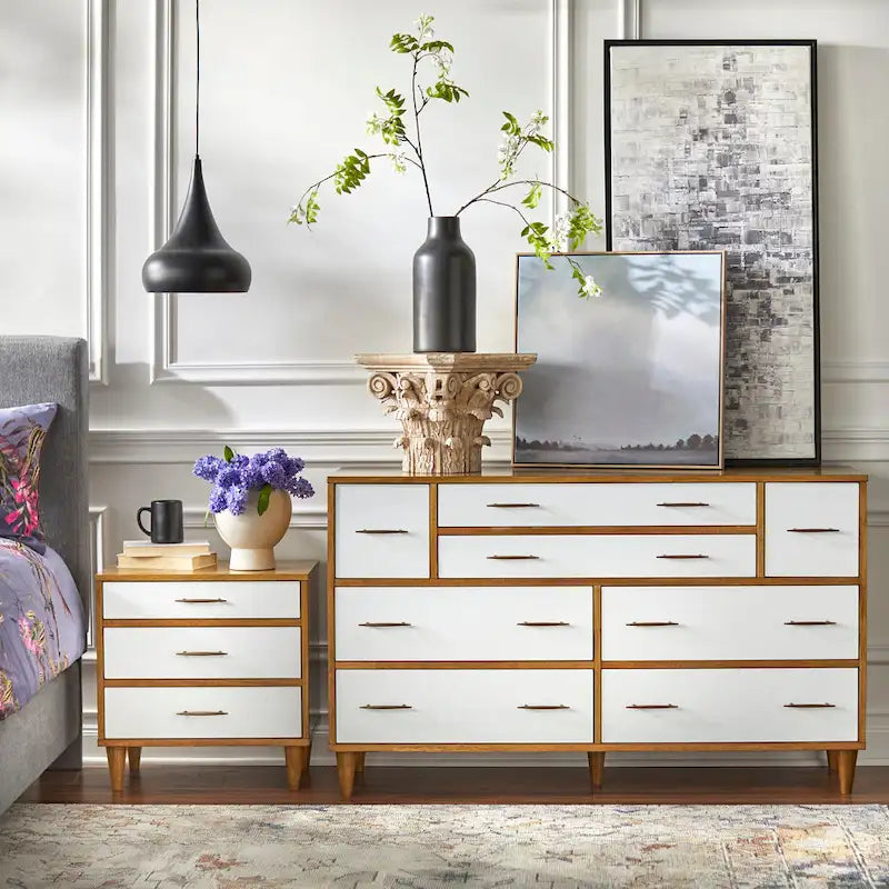 8-Drawer Mid-Century Modern Dresser