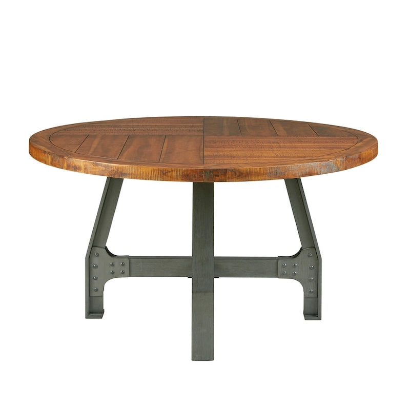 Round Dining/Gathering Table - amber/ graphite