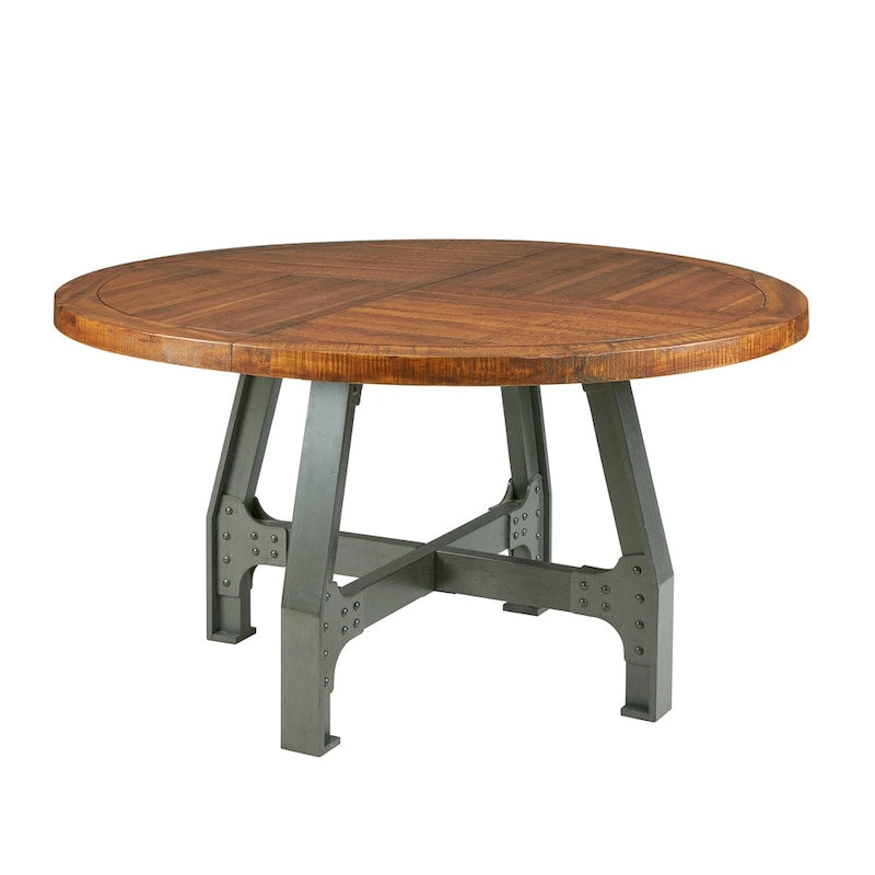 Round Dining/Gathering Table - amber/ graphite