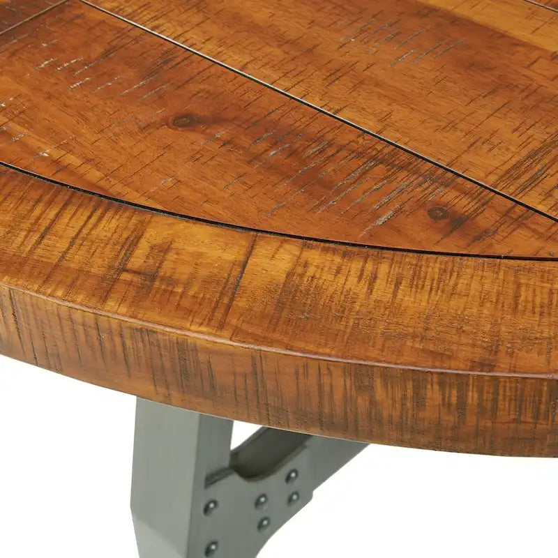 Round Dining/Gathering Table - amber/ graphite