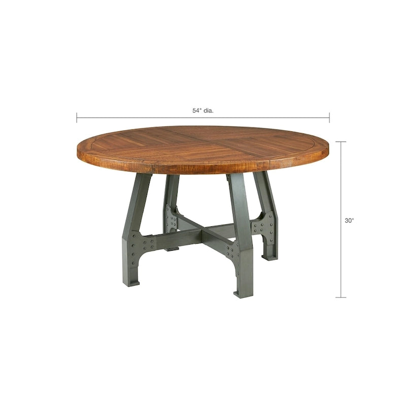 Round Dining/Gathering Table - amber/ graphite